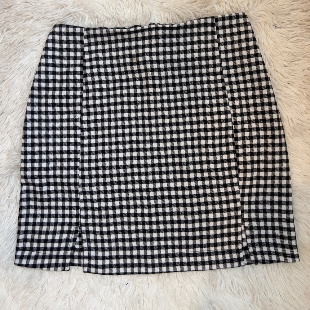 Love on a Hanger Monochrome Checkered Pencil Skirt